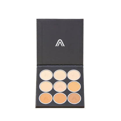 PALETA POLVOS COMPACTOS X 9 TONOS ATENEA